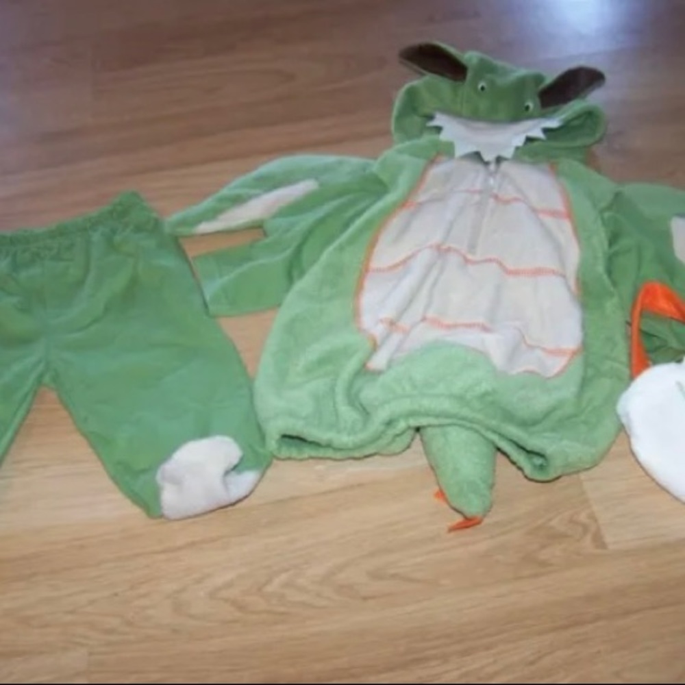 Infant Size 3-6 Months Green Dragon Complete Halloween Costume Baby Grand New